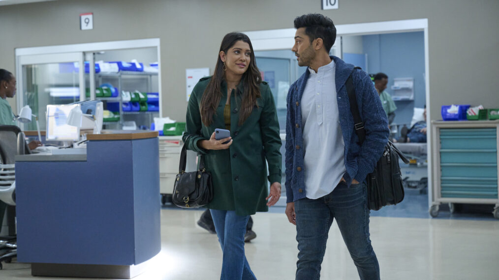 Anuja Joshi and Manish Dayal in 'The Resident'