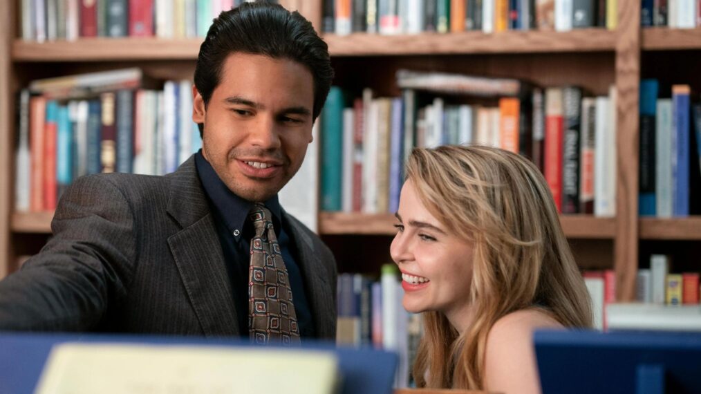 Carlos Valdes and Mae Whitman in 'Up Here'