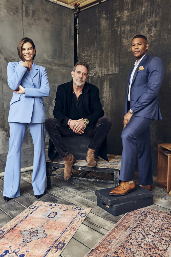 Lauren Cohan, Jeffrey Dean Morgan and Gaius Charles of 'The Walking Dead: Dead City'