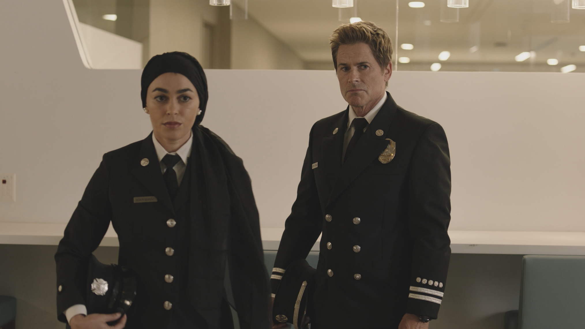 Natacha Karam and Rob Lowe in '9-1-1: Lone Star'