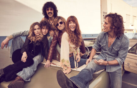 Suki Waterhouse, Will Harrison, Josh Whitehouse, Sebastian Chacon, Riley Keough, Sam Claflin-'Daisy Jones and The Six'