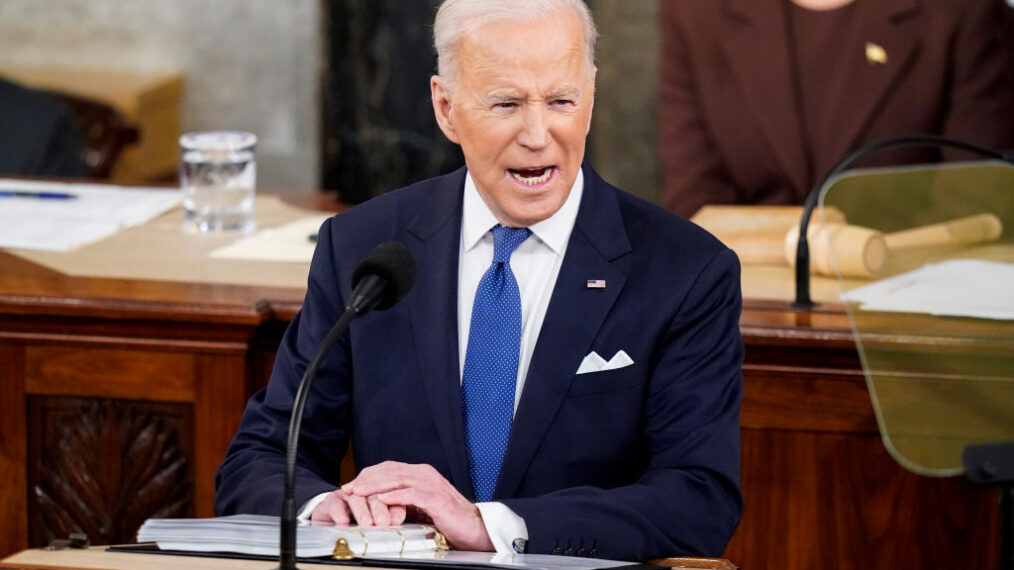 Präsident Joe Biden hält im März 2022 die Rede zur Lage der Nation