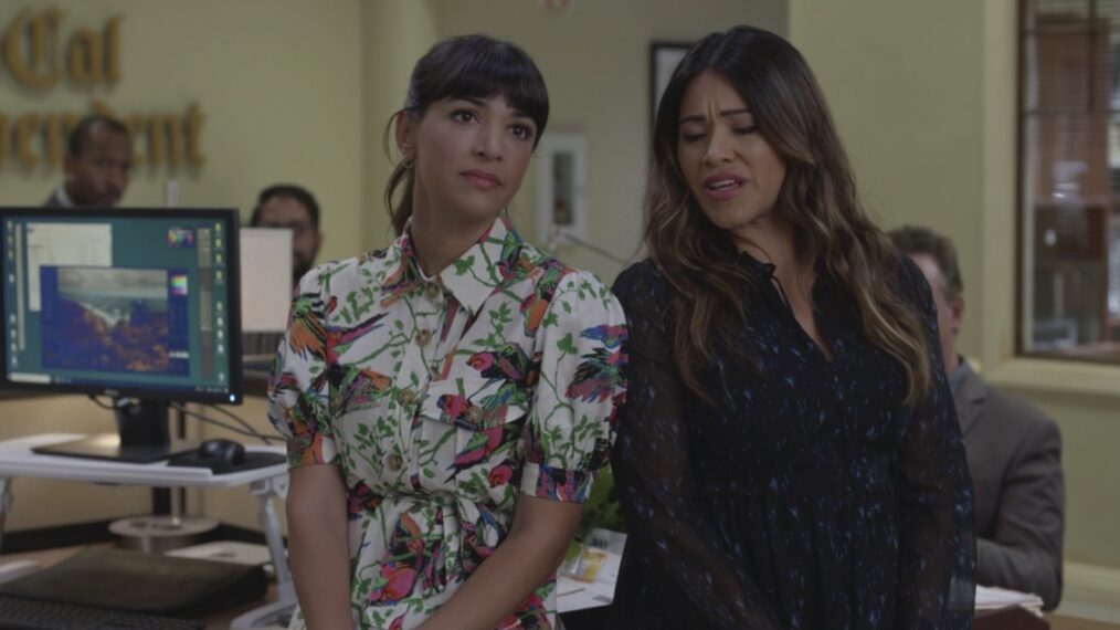 Hannah Simone and Gina Rodriguez in Not Dead Yet