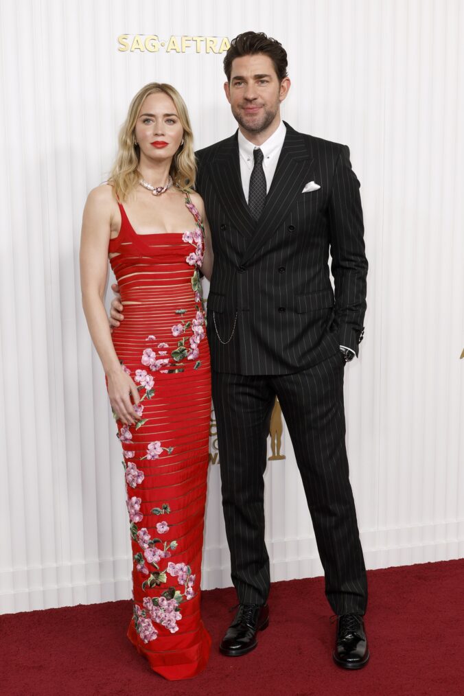 Emily Blunt and John Krasinski at the 2023 SAG Awards