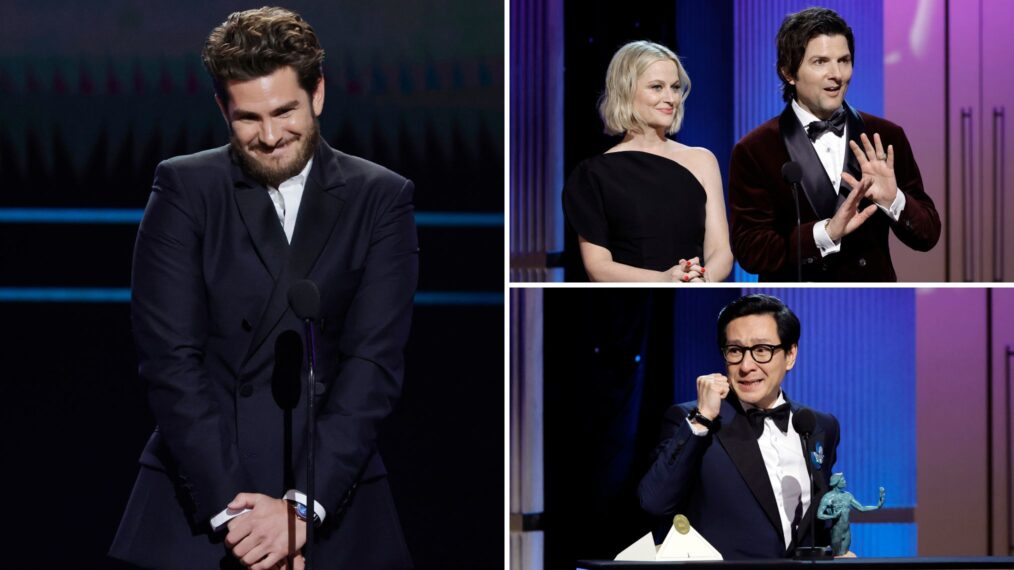 Aubrey Plaza, Amy Poehler, Adam Scott Reunion SAG Awards