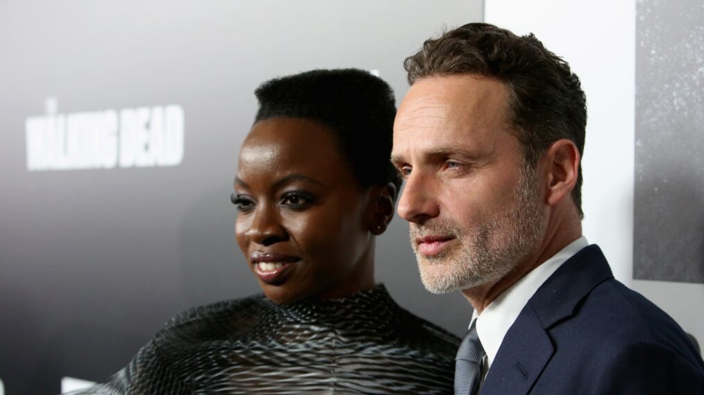 Danai Gurira and Andrew Lincoln attend The Walking Dead Premiere and After Party on September 27, 2018 in Los Angeles, California. (Photo by Jesse Grant/Getty Images for AMC)