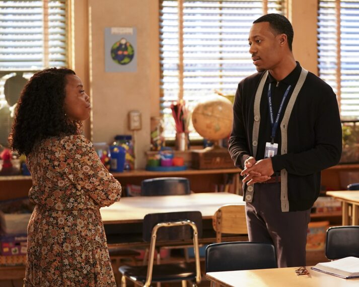 Quinta Brunson and Tyler James Williams in 'Abbott Elementary'