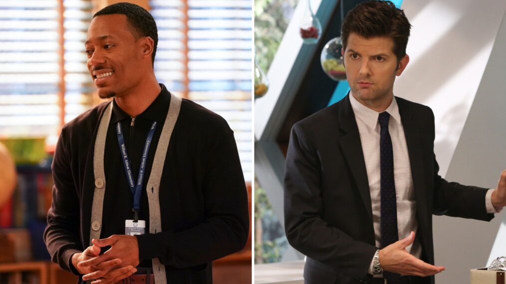 Tyler James Williams in 'Abbott Elementary' and Adam Scott in 'Parks and Recreation'