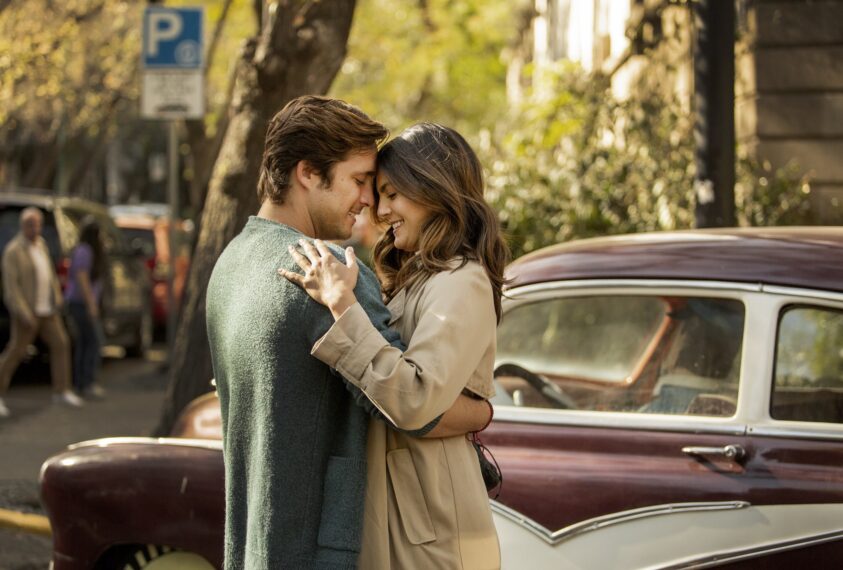 Diego Boneta and Monica Barbaro in 'At Midnight'