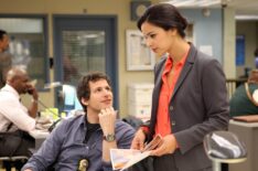 Andy Samberg and Melissa Fumero in 'Brooklyn Nine-Nine' - Season 1, Episode 1,
