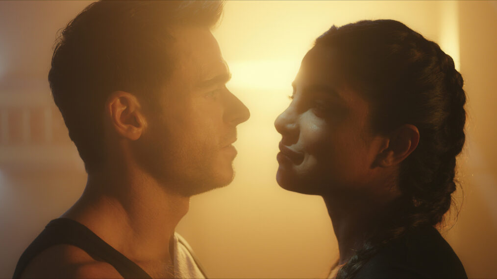 Richard Madden as Mason Kane and Priyanka Chopra Jonas as Nadia Sinh in 'Citadel'