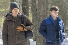Michael C. Hall as Dexter and Jack Alcott as Harrison in Dexter: New Blood