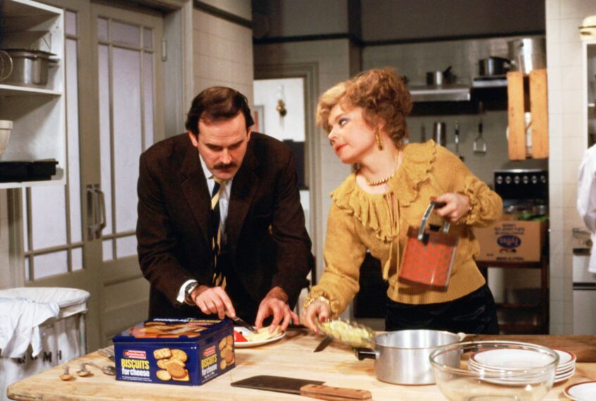 John Cleese and Prunella Scales in 'Fawlty Towers'
