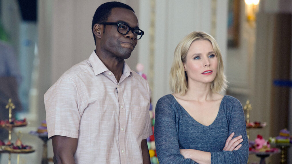 William Jackson Harper and Kristen Bell in 'The Good Place'