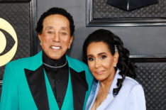 Smokey Robinson and Frances Glandney at the 2023 Grammys