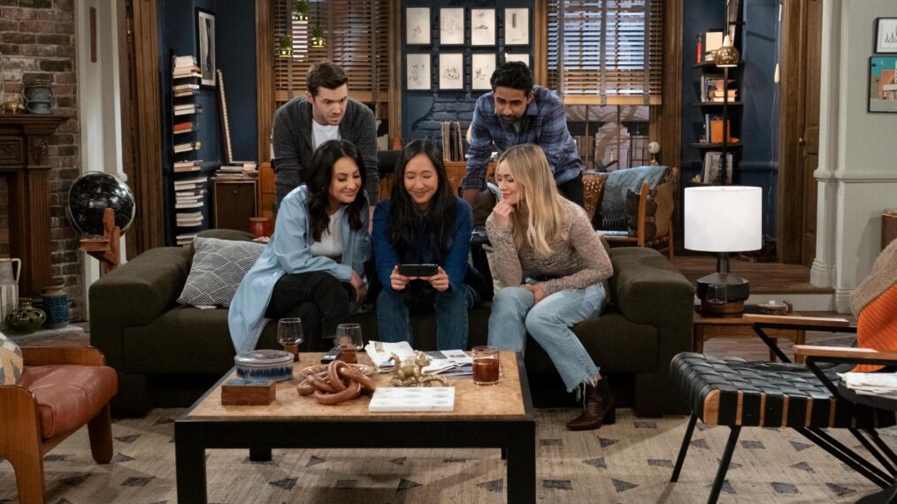 Tom Ainsley, Francia Raisa, Tien Tran, Suraj Sharma, and Hilary Duff in 'How I Met Your Father'