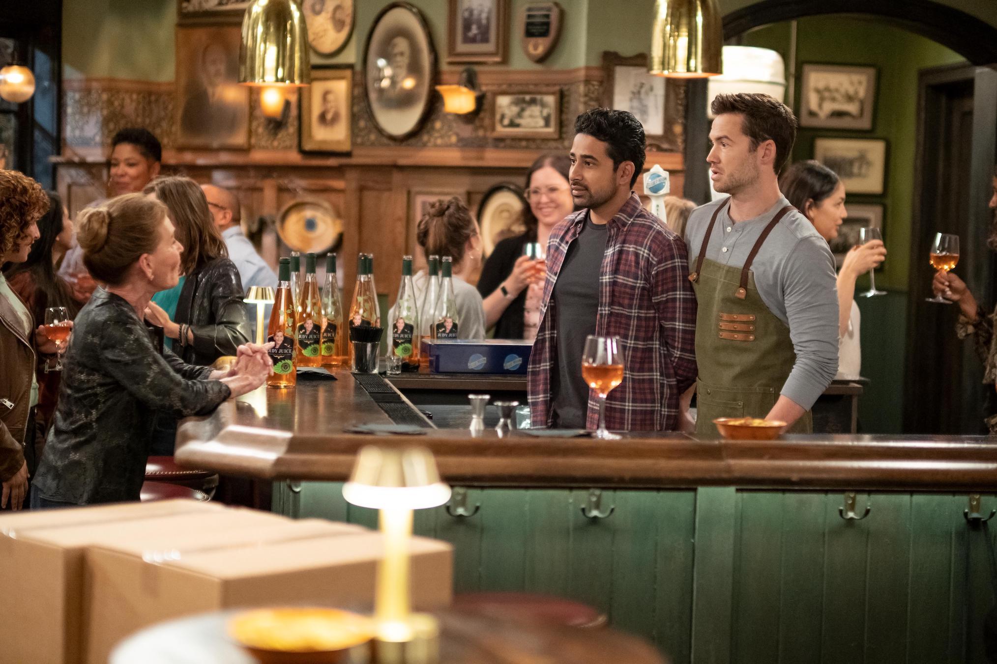 Judy Sheindlin, Suraj Sharma, and Tom Ainsley in 'How I Met Your Father'