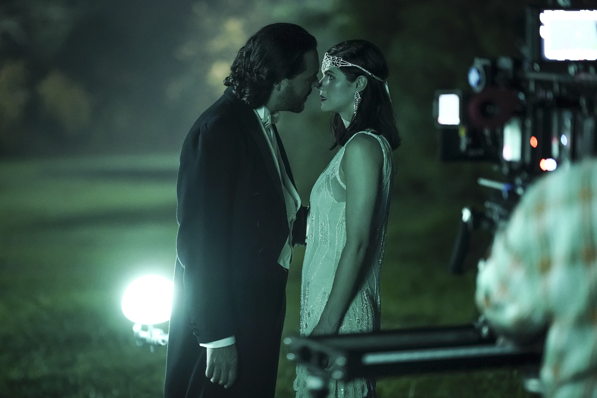 Jack Huston & Alexandra Daddario on set of 'Mayfair Witches' Season 1 Episode 5