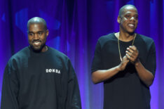 Kanye West & Jay-Z at Tidal launch event in 2015