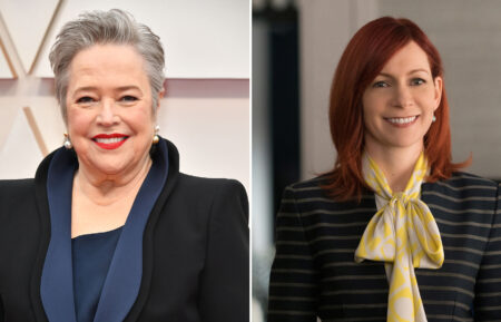 Kathy Bates at Academy Awards, and Carrie Preston in The Good Wife