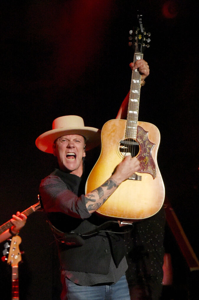 Kiefer Sutherland performs on his 'Not Enough Whiskey' Tour at Bowery Ballroom on May 25, 2017 in New York City
