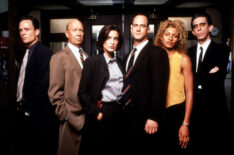 Dean Winters, Dann Florek, Mariska Hargitay, Chris Meloni, Michelle Hurd, Richard Belzer in 'Law & Order: SVU'