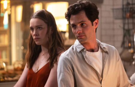 Love - Victoria Pedretti as Quinn and Penn Badgley as Joe