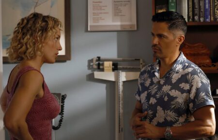 Perdita Weeks and Jay Hernandez in 'Magnum P.I.'