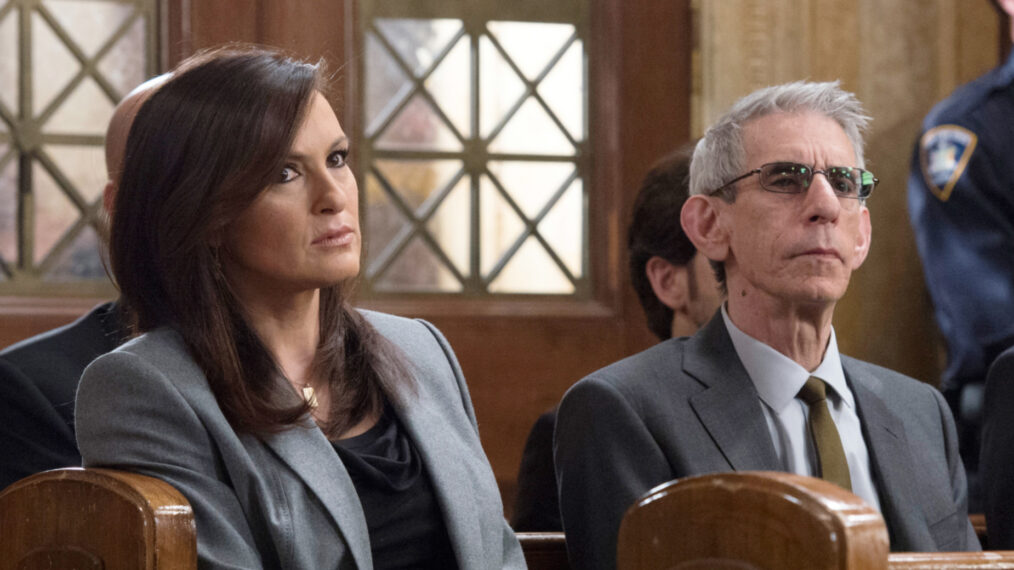 Mariska Hargitay and Richard Belzer on Law & Order: SVU