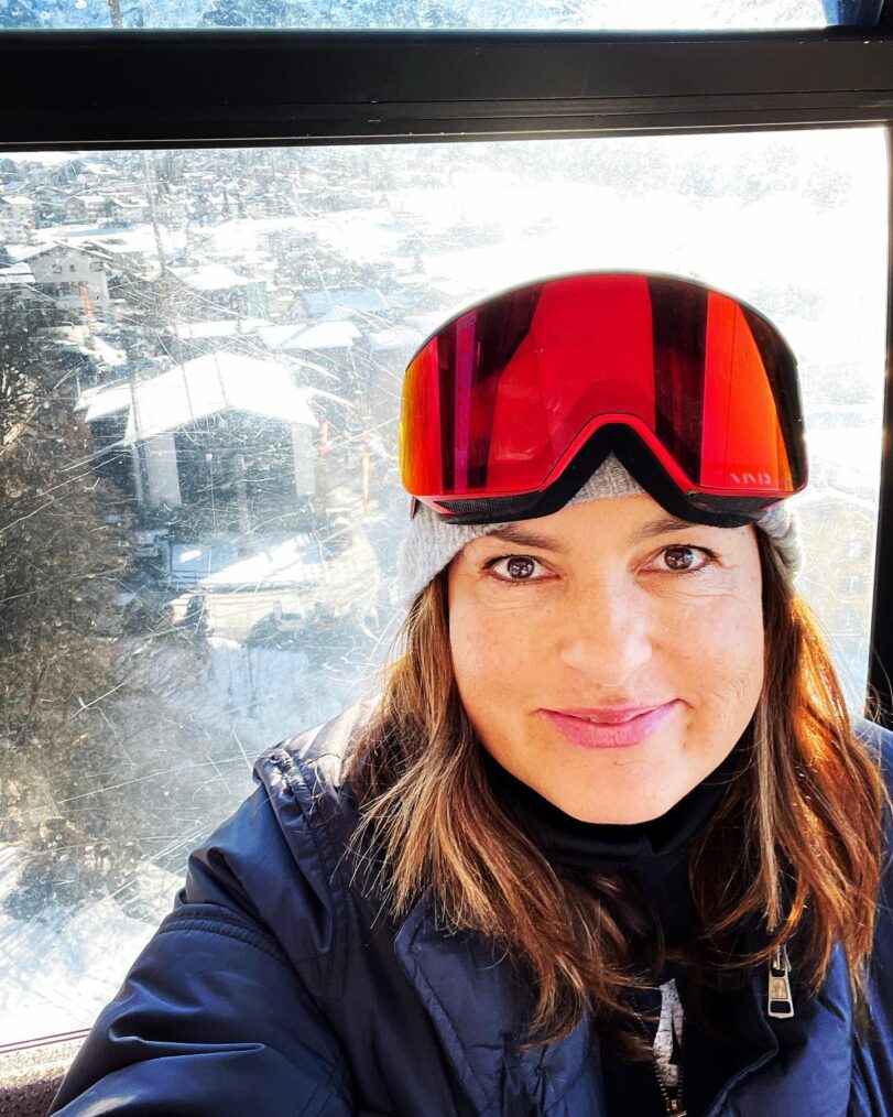 Mariska Hargitay on ski trip