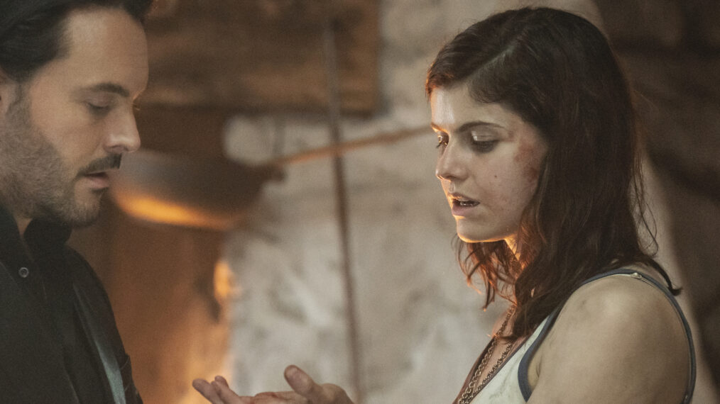 Alexandra Daddario and Jack Huston in 'Mayfair Witches'