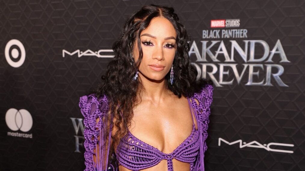 Mercedes Mone aka Sasha Banks attends the Black Panther: Wakanda Forever World Premiere