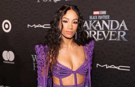 Mercedes Mone aka Sasha Banks attends the Black Panther: Wakanda Forever World Premiere