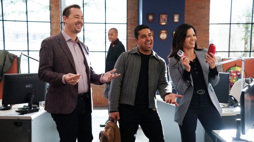 Sean Murray, Wilmer Valderrama, and Katrina Law in 'NCIS'