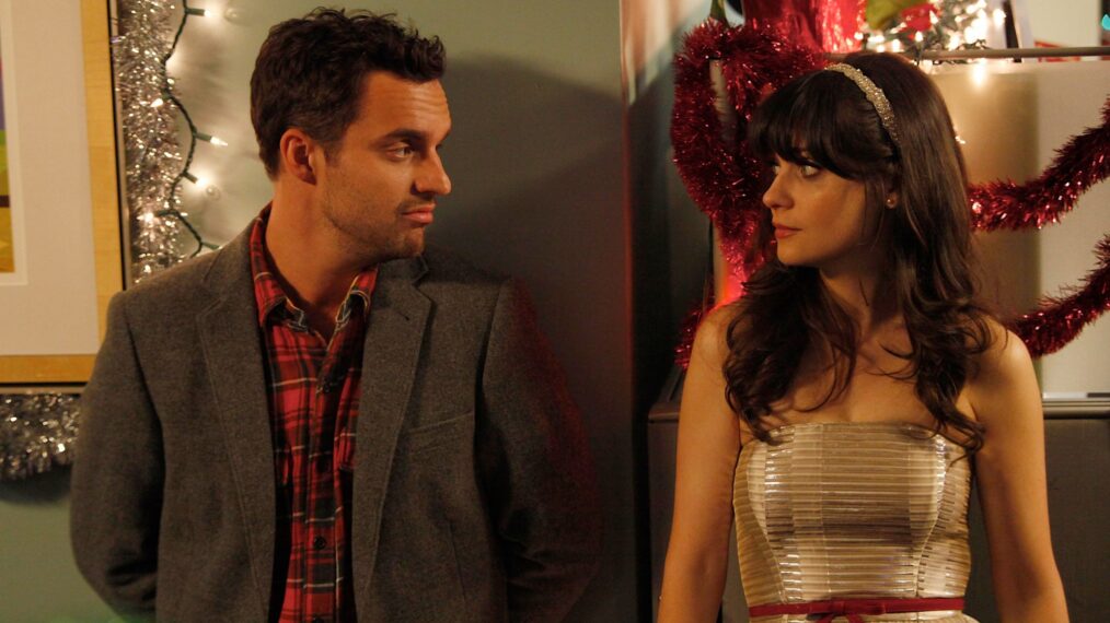 Jake Johnson and Zooey Deschanel in' New Girl'