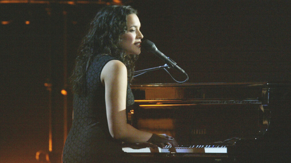 Norah Jones performs during the 45th Annual Grammy Awards in February 2003