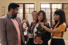 Josh Banday, Gina Rodriguez, and Hannah Simone in 'Not Dead Yet'