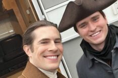 David Berry and Charles Vandervaart behind the scenes of 'Outlander' Season 7