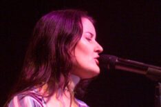 Paula Cole performs live at the 'Rock For Choice' concert to save Roe v. Wade in April 2001