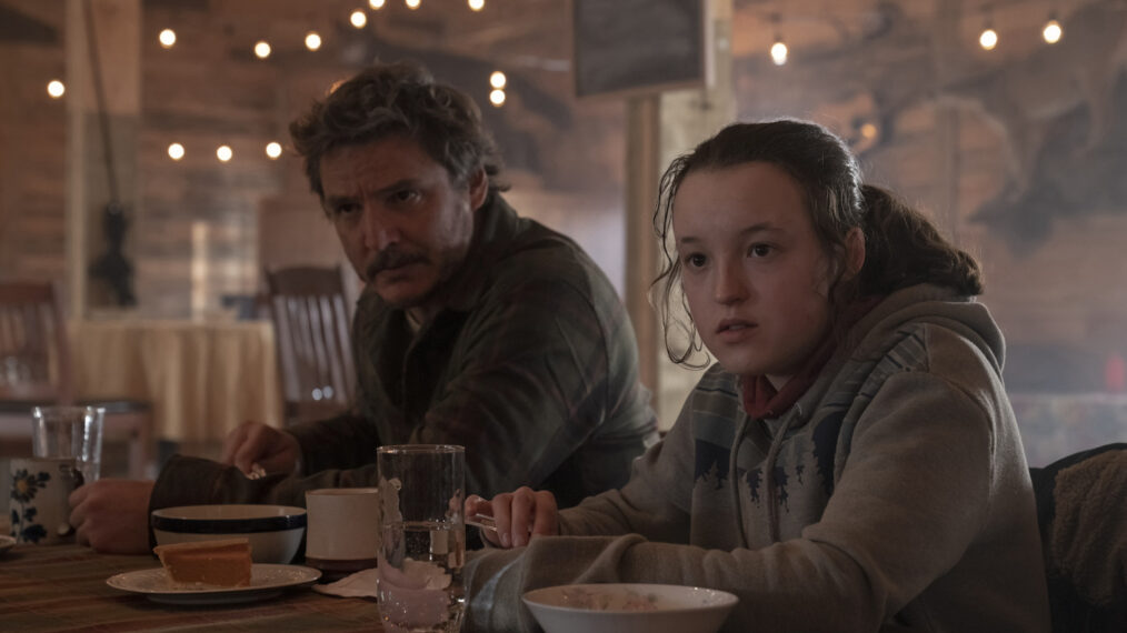 Pedro Pascal as Joel and Bella Ramsey as Ellie in 'The Last of Us'