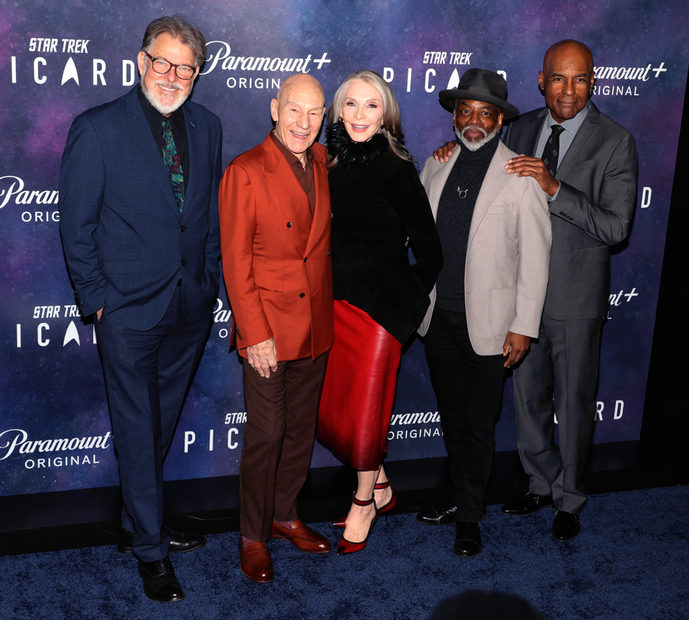 Jonathan Frakes, Sir Patrick Stewart, Gates McFadden, LeVar Burton and Michael Dorn at Picard premiere