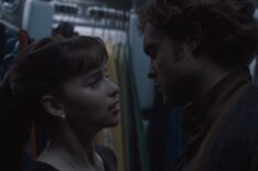 Emilia Clarke as Qi'ra, Alden Ehrenreich as Han Solo, Solo: A Star Wars Story