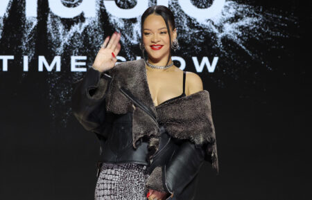 Rihanna speaks at the Super Bowl LVII Halftime Show press conference