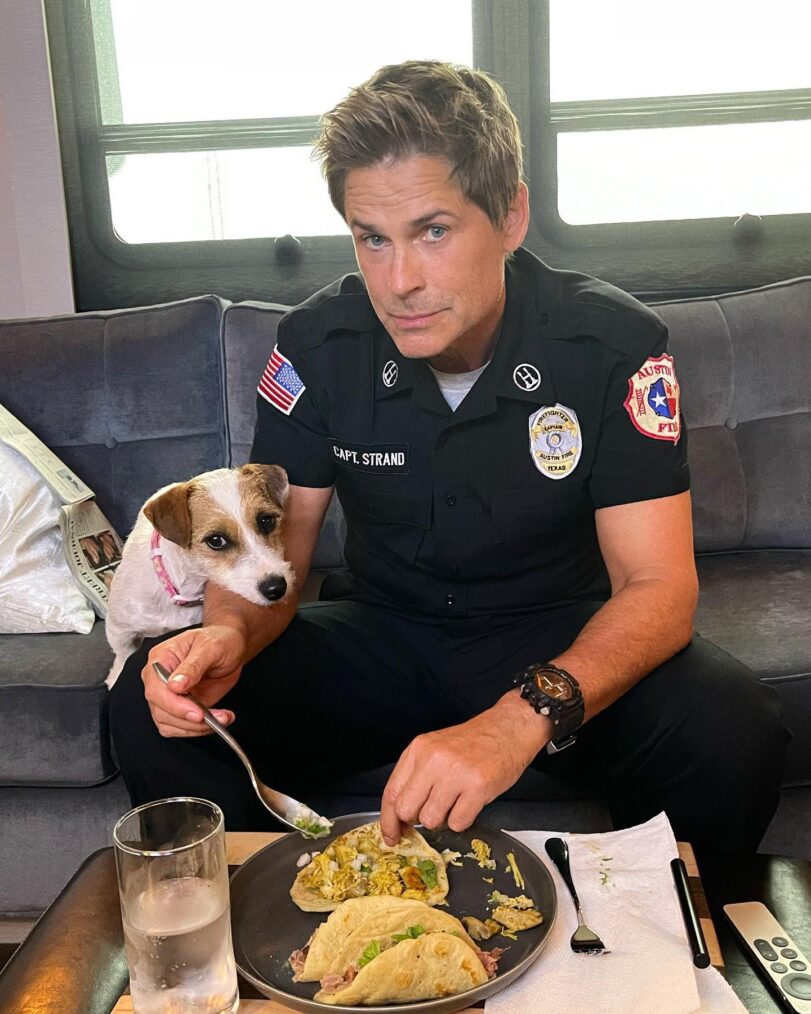 Rob Lowe and his dog