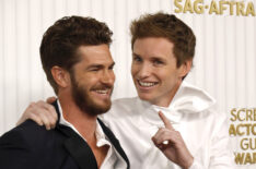 Andrew Garfield and Eddie Redmayne attend the 29th Annual Screen Actors Guild Awards