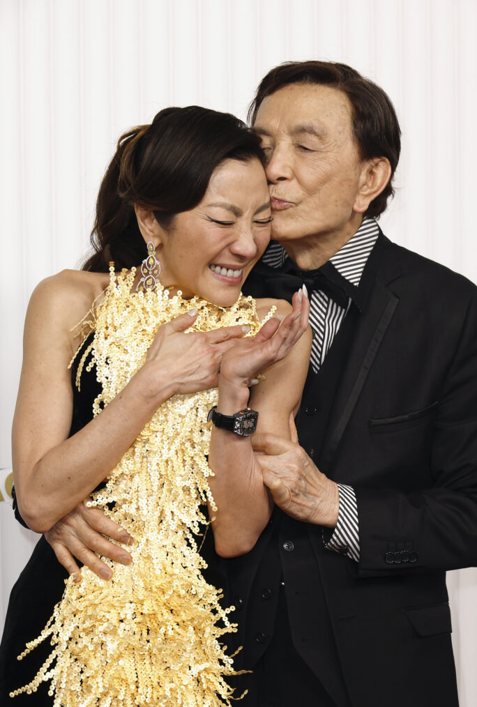 Michelle Yeoh and James Hong attend the 29th Annual Screen Actors Guild Awards