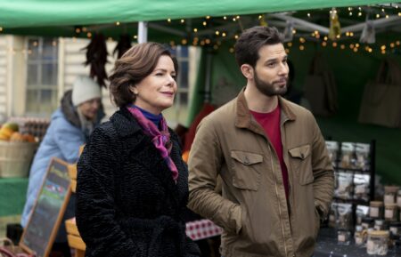 Marcia Gay Harden and Skylar Astin in 'So Help Me Todd'