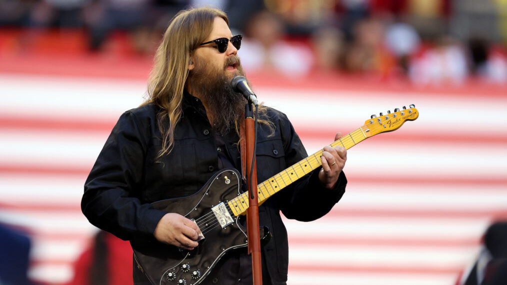 Chris Stapleton performs at Super Bowl LVII