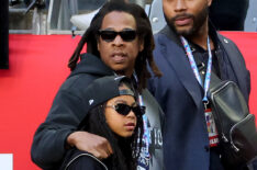 Jay-Z and Blue Ivy Carter at Super Bowl LVII