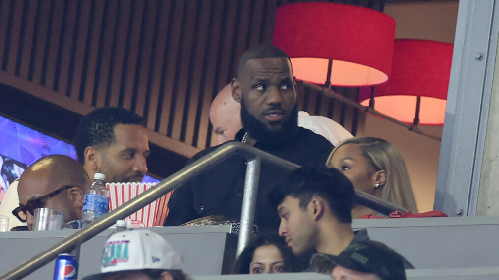 Lebron James at Super Bowl LVII